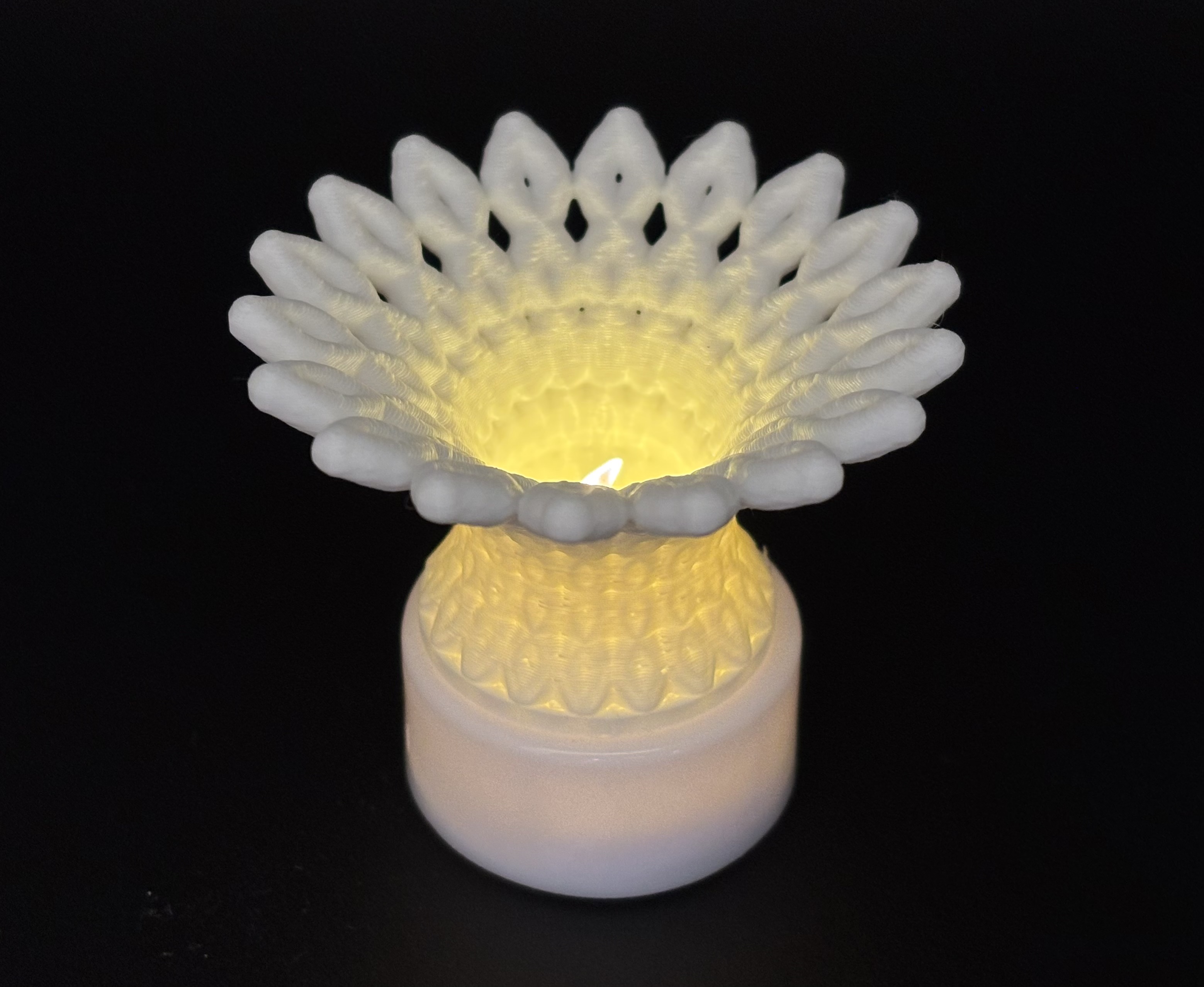 Tea Light Toppers Geometric Cover Accents Set - Multiple Designs of Elegant Decor — thumbnail 7