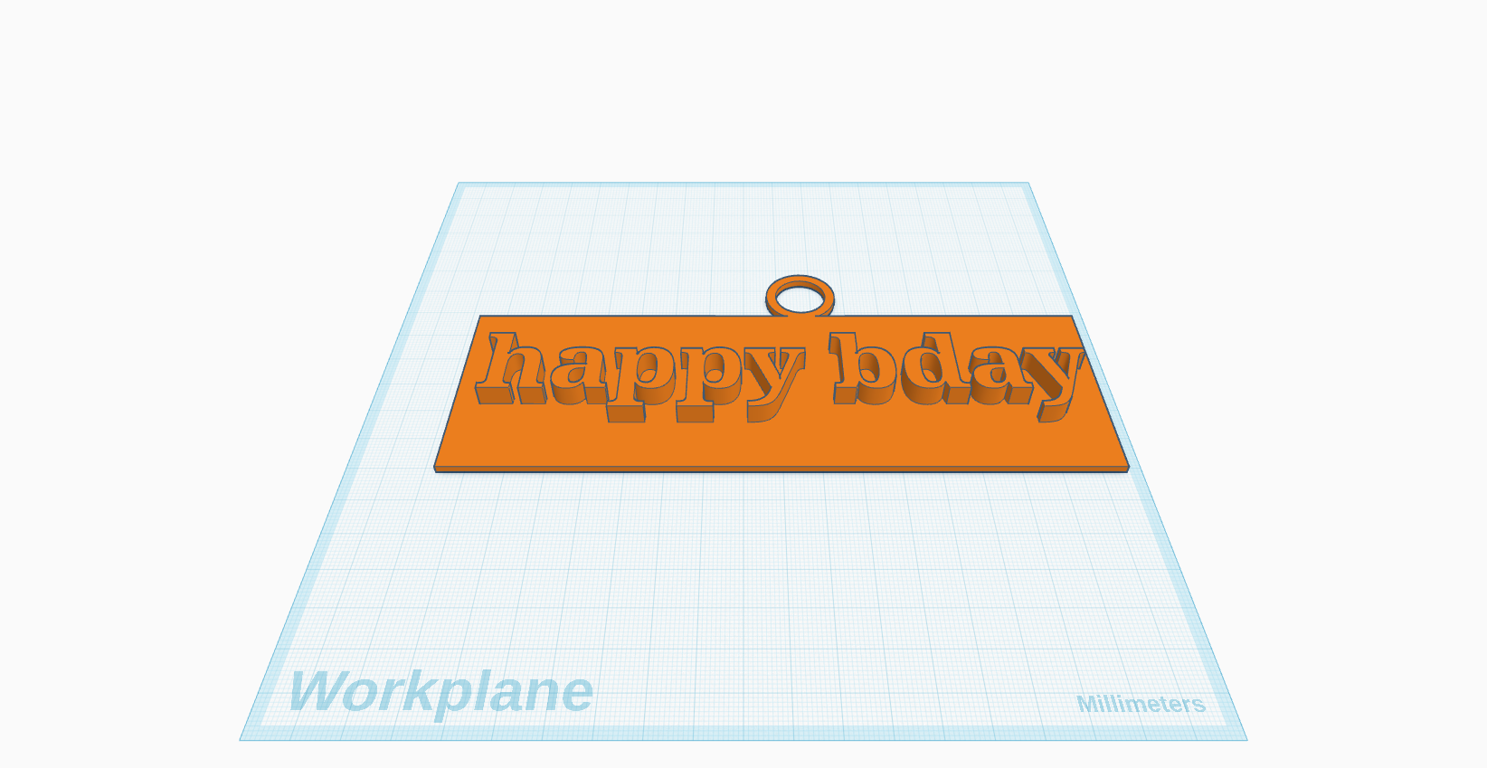 happy bday keychain