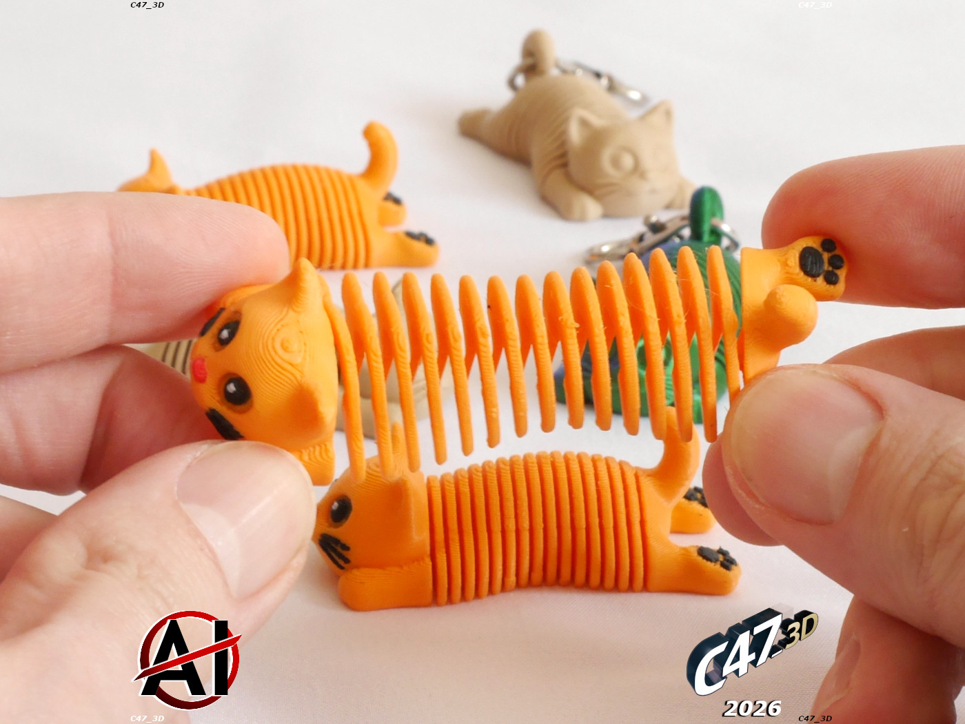 Miniatura 5 do modelo 3D Springy Cat