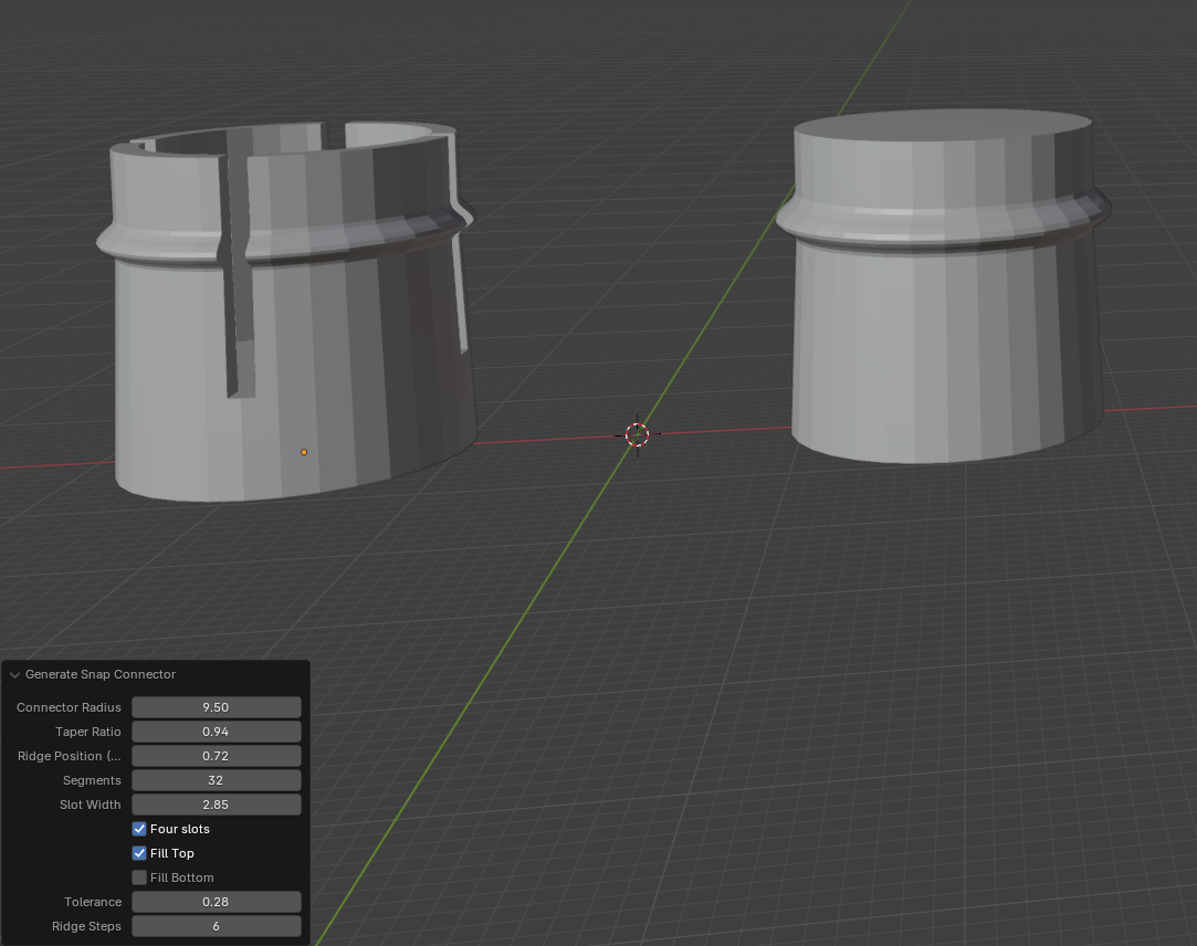 Simple Connector / Socket generator for Blender