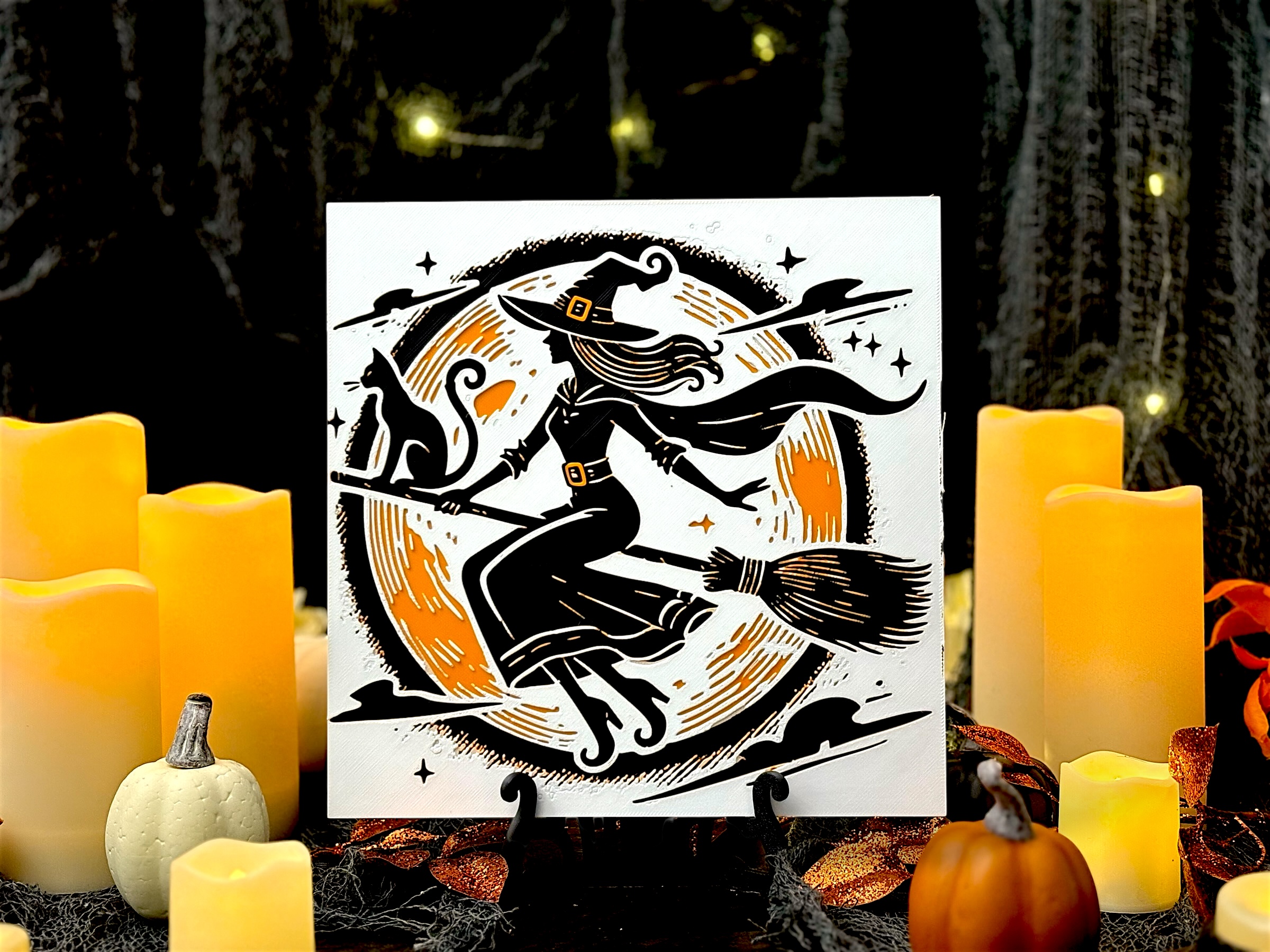 Spellbound Soar - Witch Halloween Hueforge