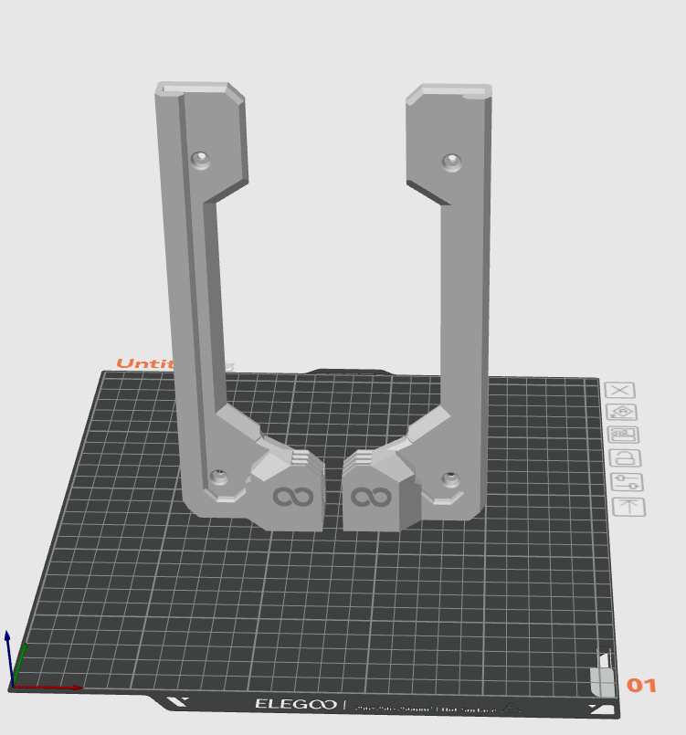 Centauri Carbon Build Plate and Cover Holder With Elegoo Logo NO TEXT
