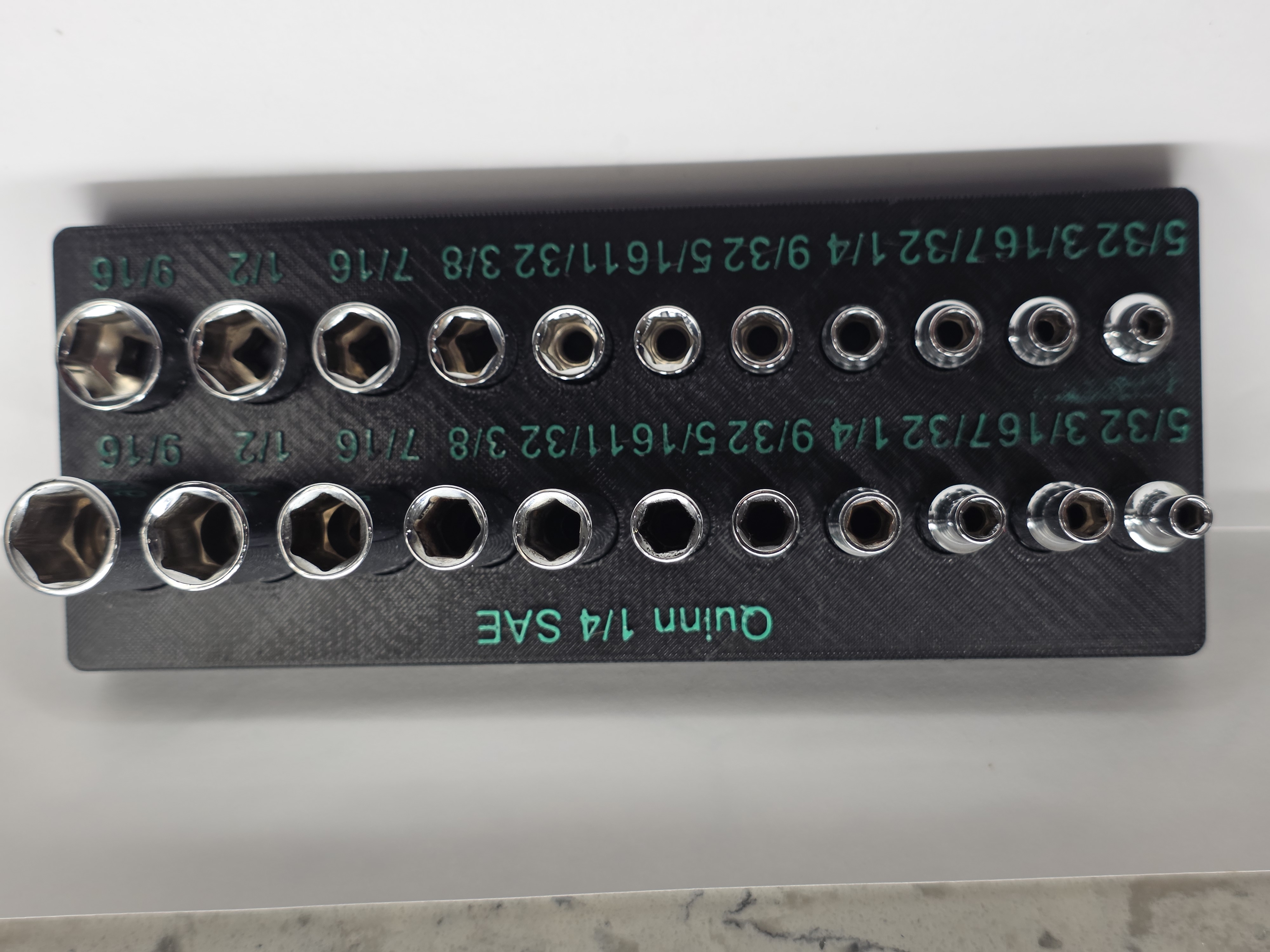 Gridfinity Quinn 1/4" Master Socket Trays