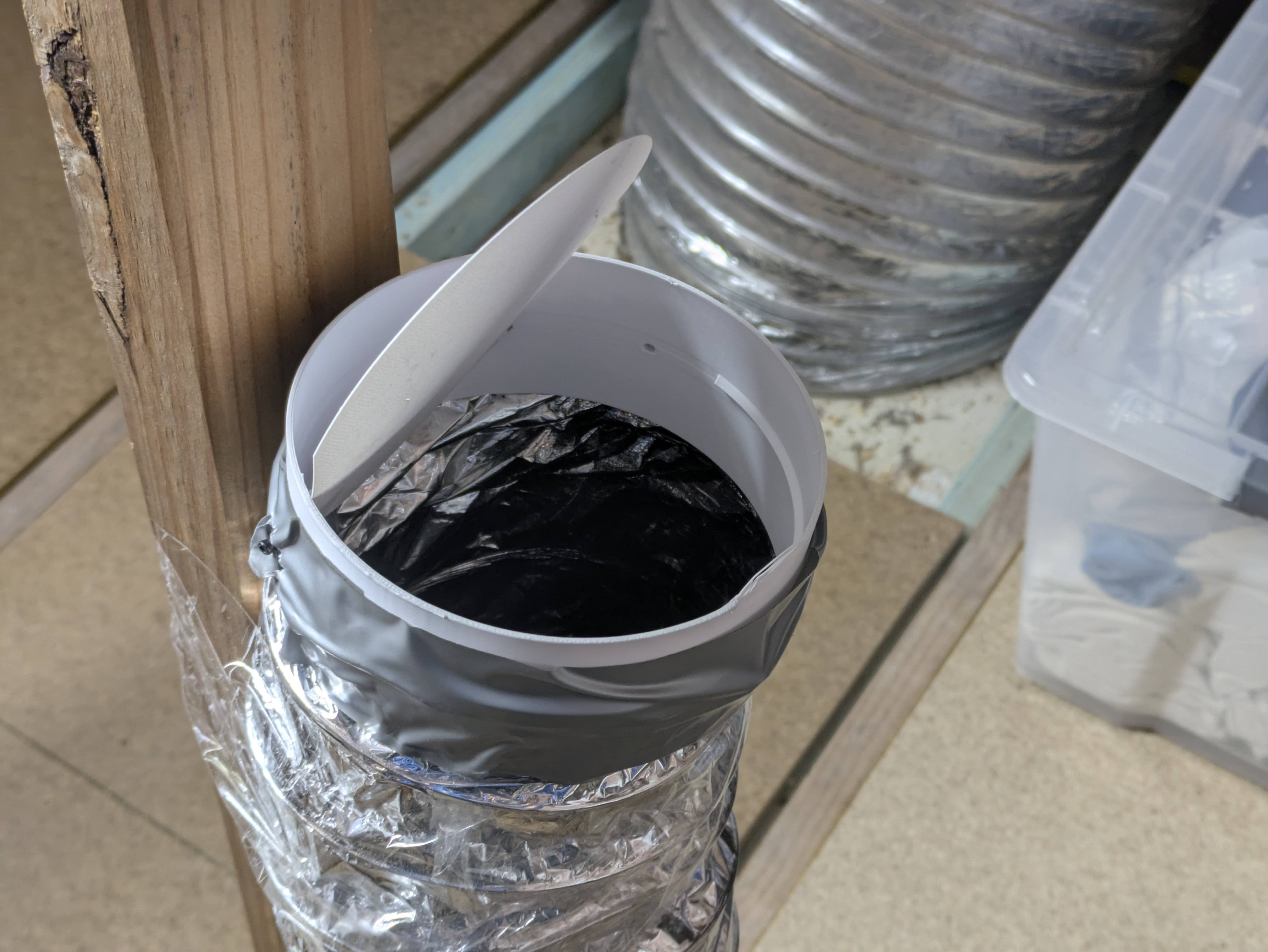 125mm Inline Backdraft Damper - one way ducting valve