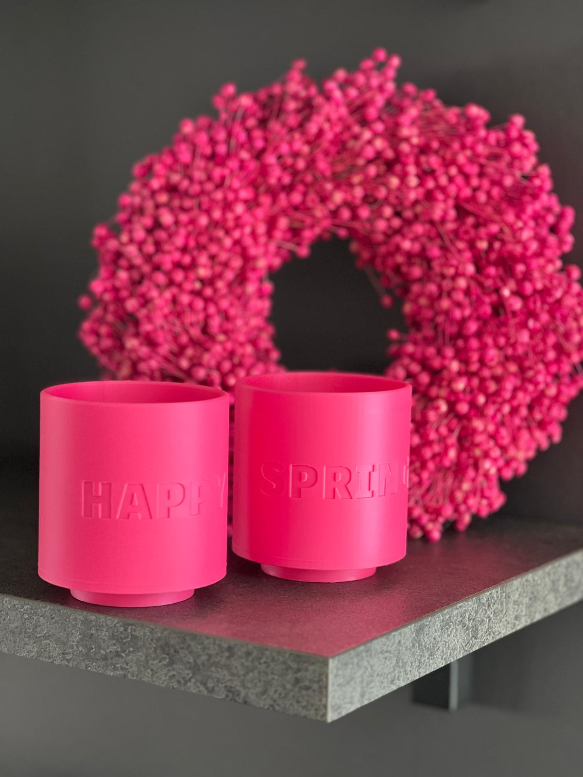 Minimal Mood Pots – “HAPPY” & “SPRING” Planters in a Modern Minimalist Design