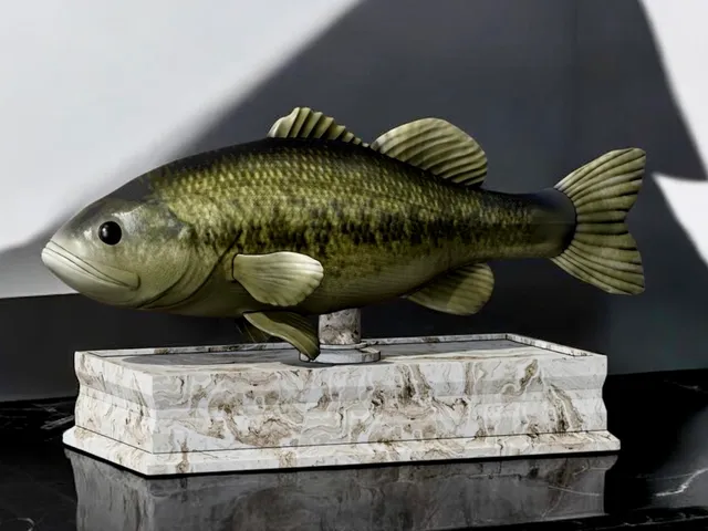 Largemouth Bass Statue with Storage Box – Design 1