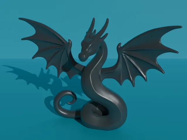 Serpent Dragon Figurine (Easy Print)