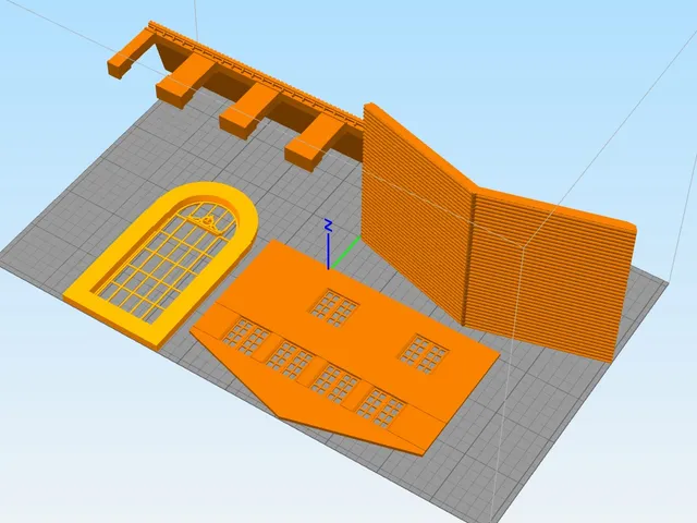 Guaro3D buildings: free test parts (HO and N scale)