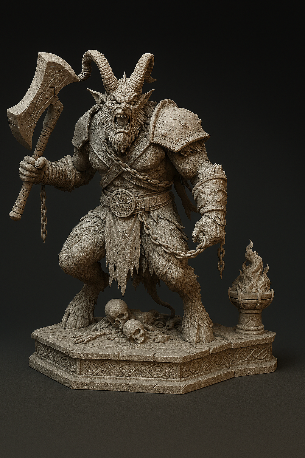Krampus the Unforgiving | 32mm & 75mm Fantasy Miniature | FDM & Resin