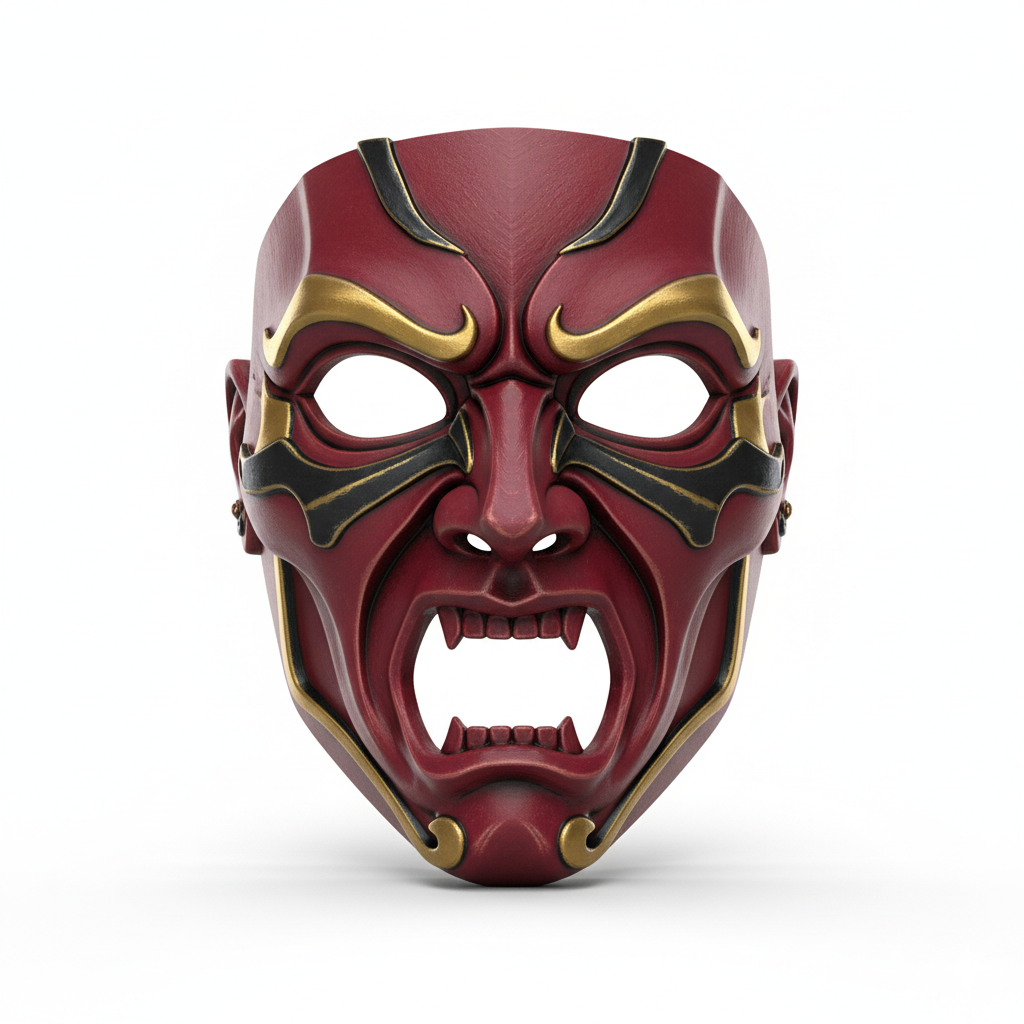 Crimson Demon Emperor, mask, cosplay, wearable, costume, face, helmet