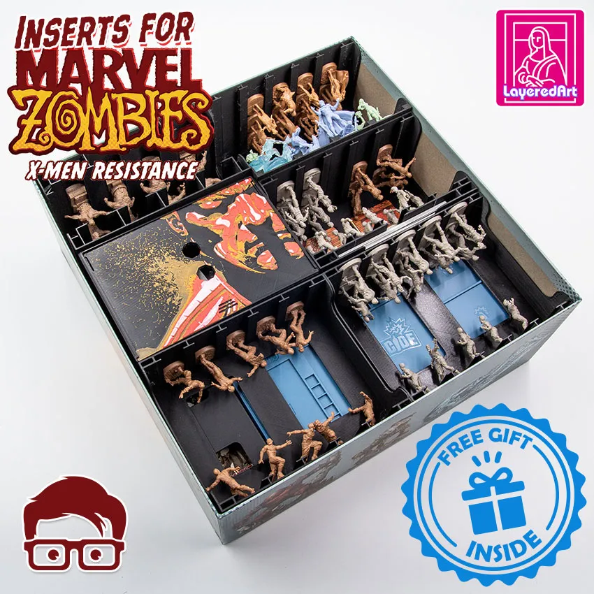 Zombicide Marvel X-Men resistance inserts / ORGANIZER PLUS 2