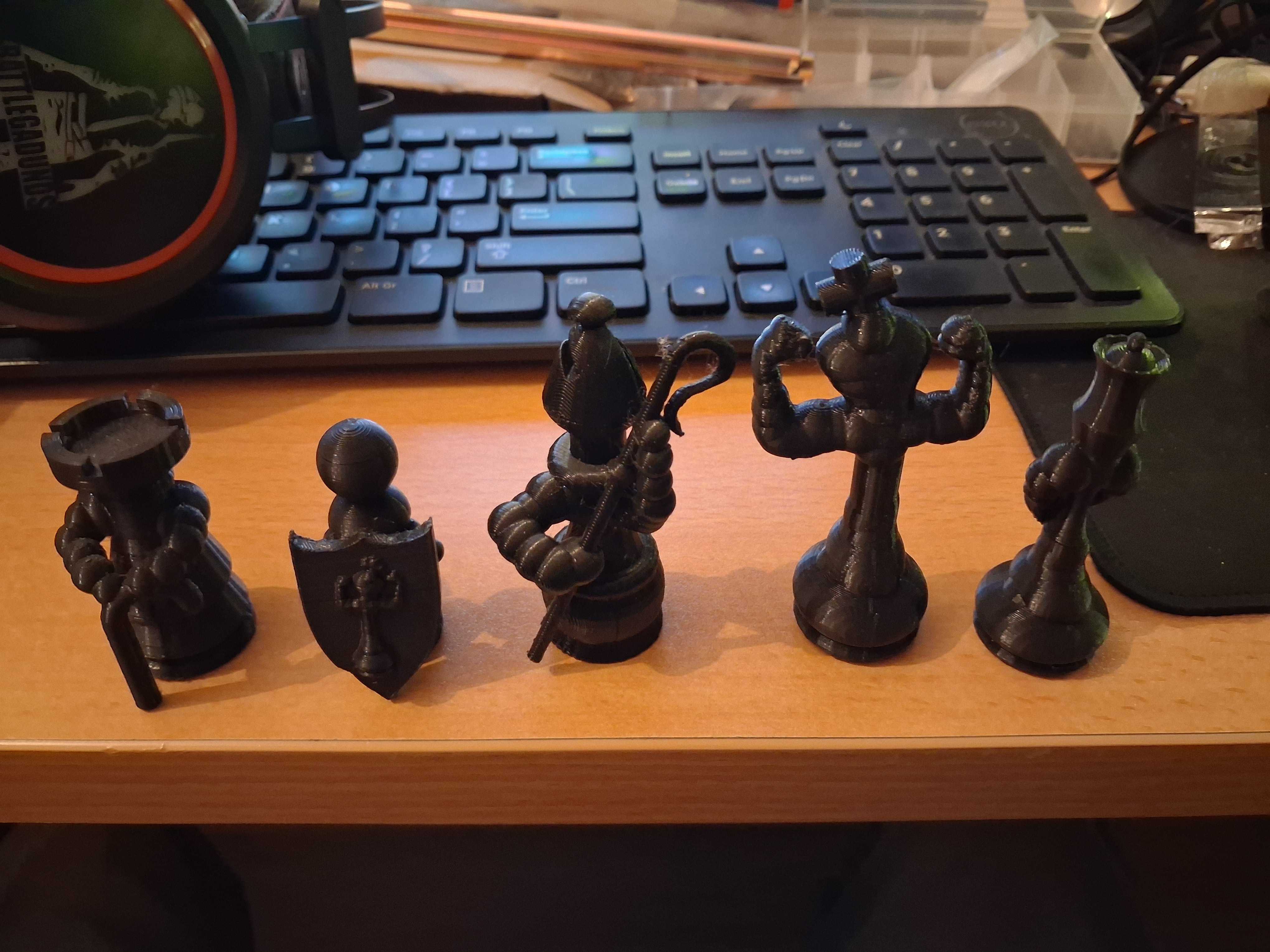 Buff funny chess set 3D model