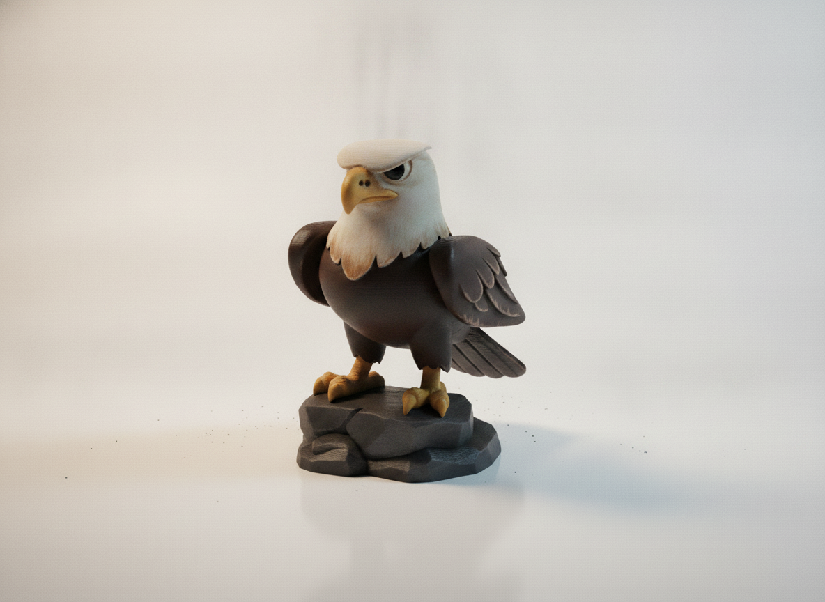 Cute Eagle On Rock