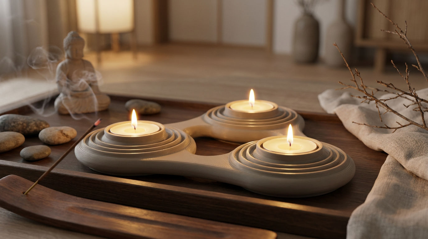 Wave Triple Tealight Holder