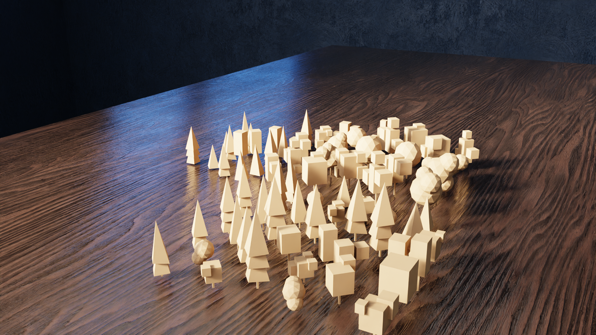 Miniatura 9 do modelo 3D Low Poly Tree Bundle V1