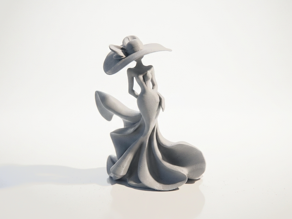 Elegant Woman Figurine Female Sculpture 3D Printable