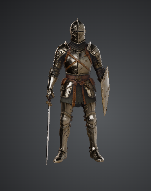 Medieval Knight Warrior – Armoured Sword and Shield Fighter