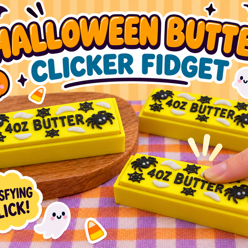 Halloween viral Butter Clicker 4oz Butter Model by MiniFlow | Download ...