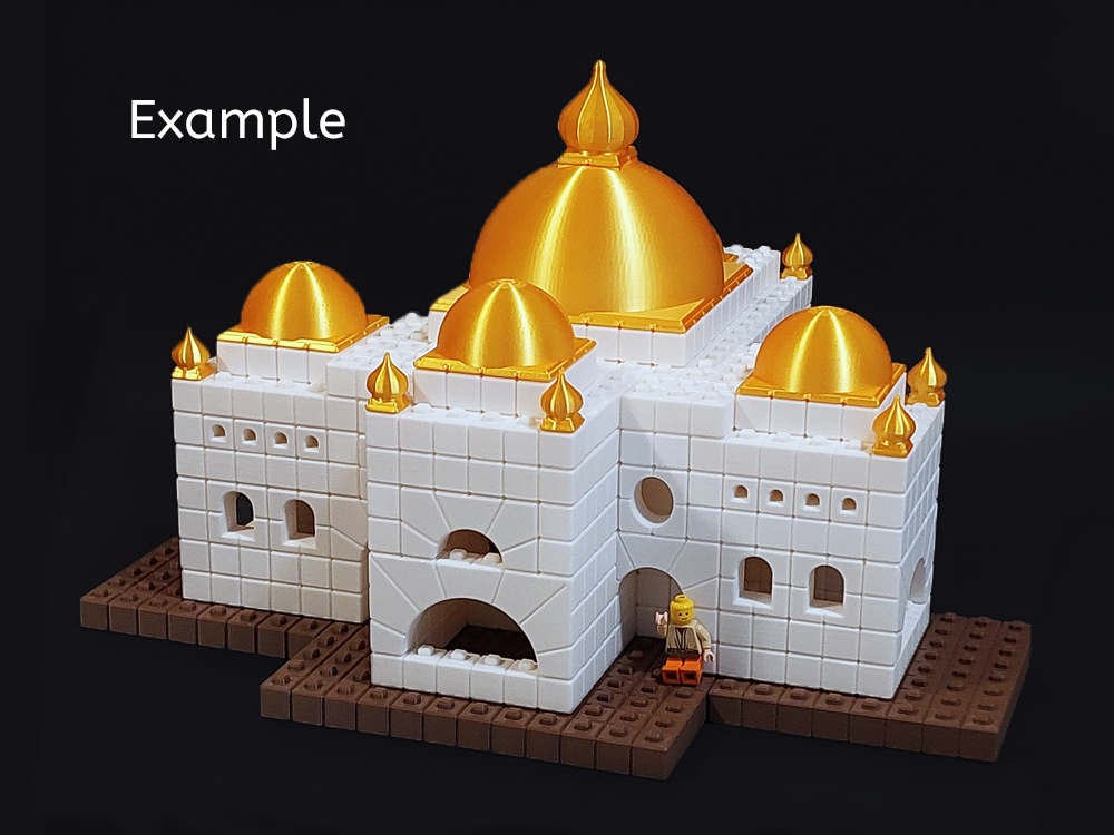 Temple Fortress Building Blocks -- Basic Blocks -- 19 Variations