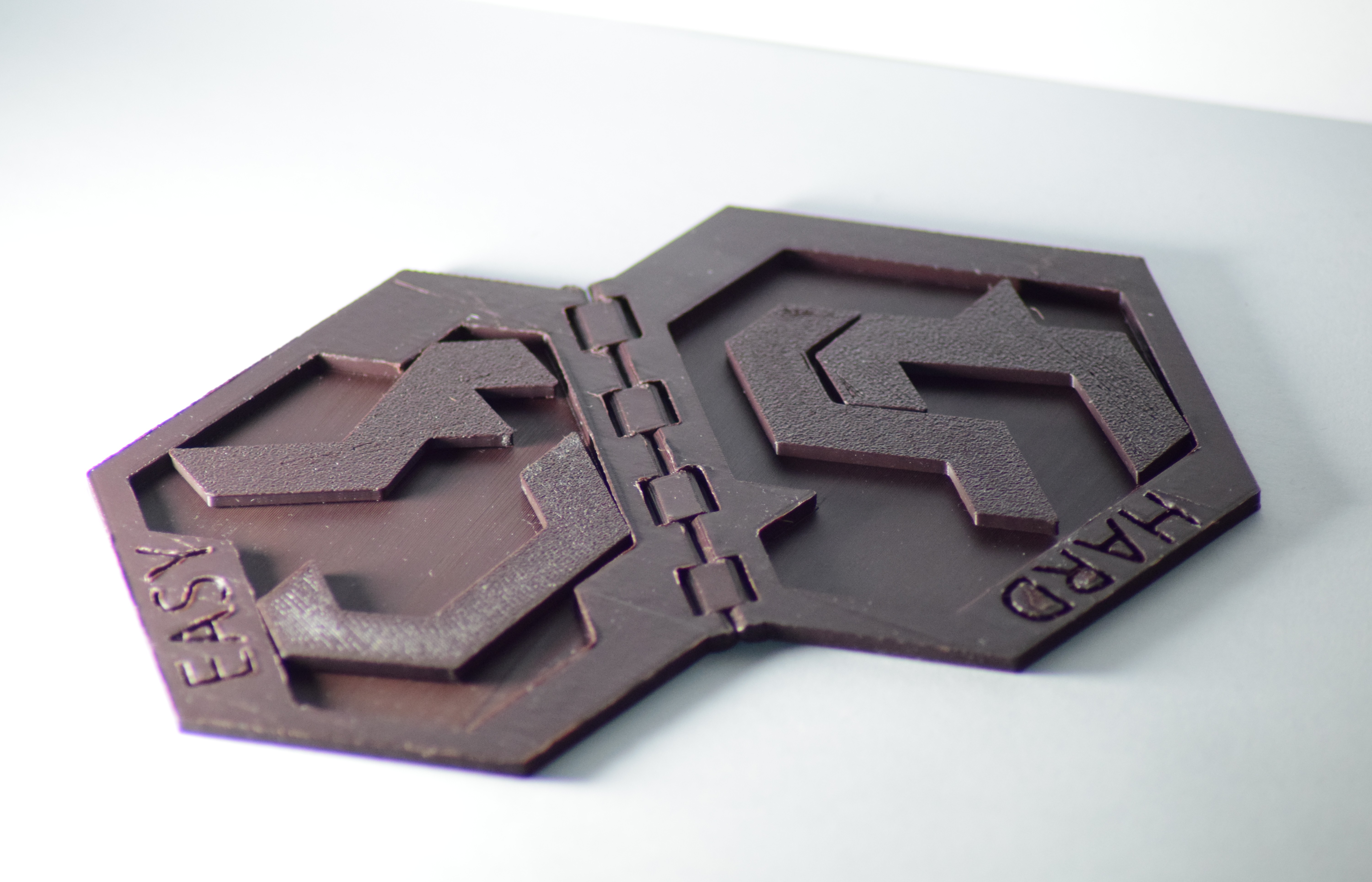 Evil Puzzle - A difficult puzzle, but made with less filament