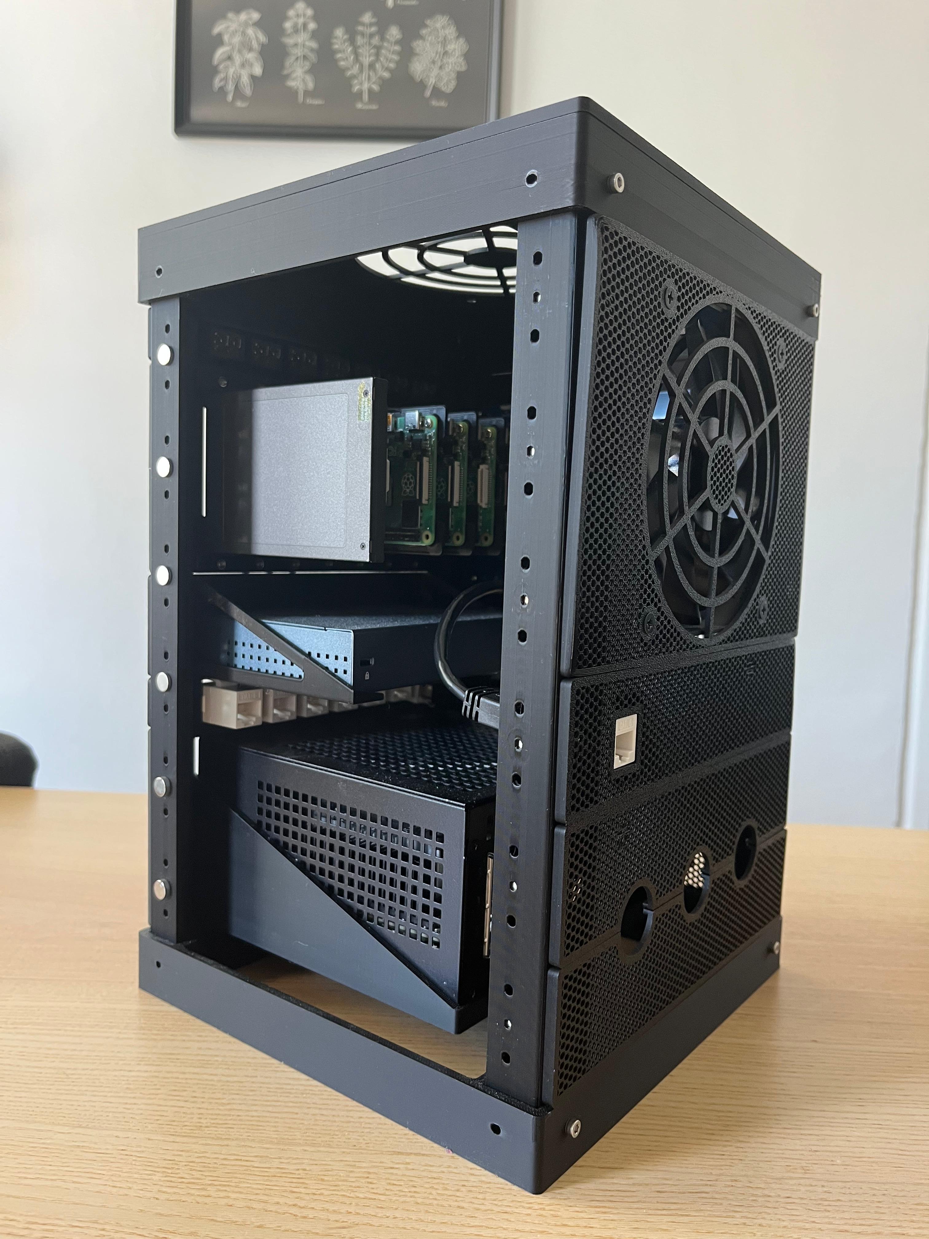 Miniatura 9 do modelo 3D Microlab 2 - Mini Modular Home Server Rack