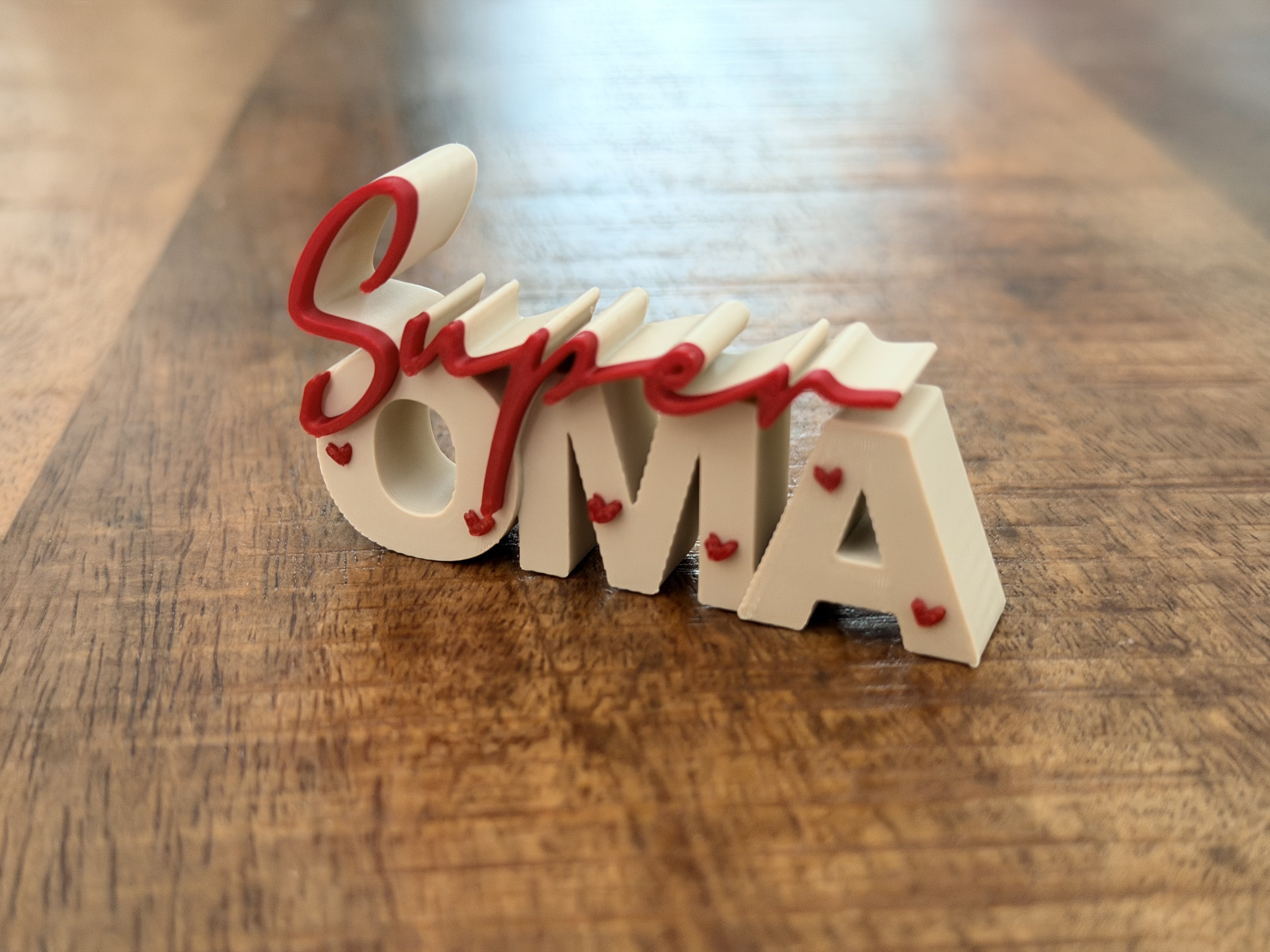 Super Oma – 3D Text Sign | Grandma Gift | Mother’s Day Decor