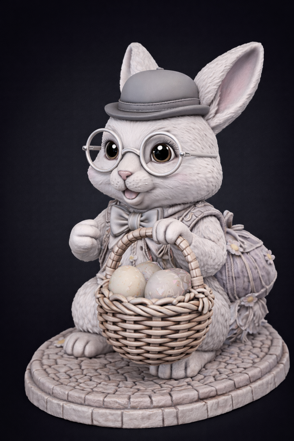 Dapper Bunny with Easter Basket