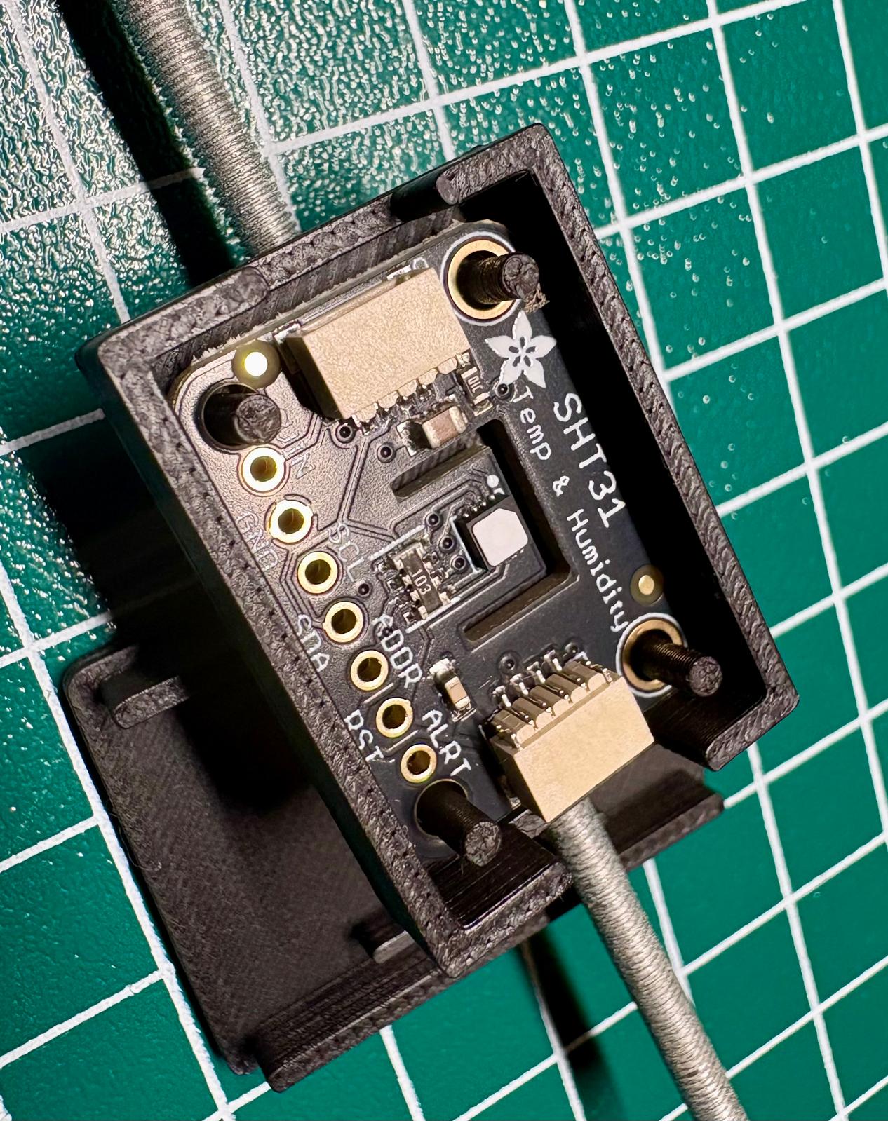 Adjustable SHT31 / SHT41 Enclosure Sensor Mount for 3D Printer Monitoring