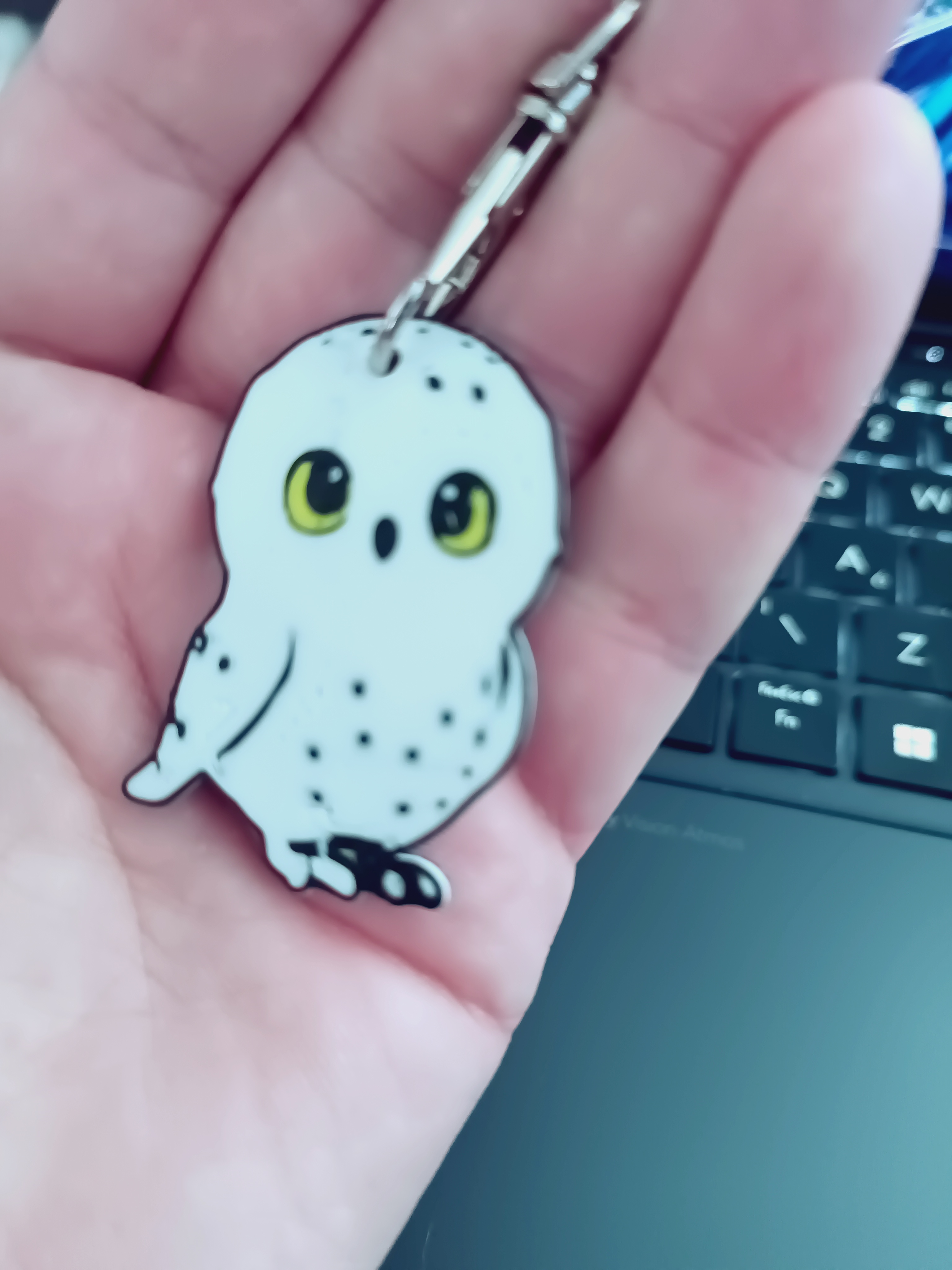Miniatura 2 do modelo 3D Hedwig Keychain - Flat version