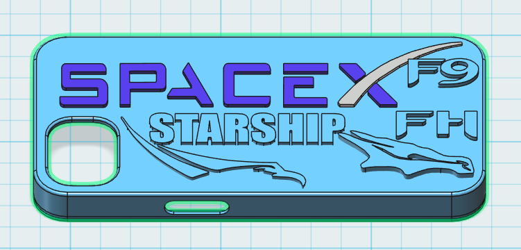 SpaceX iPhone 16e Case with F9, FH, Dragon, and Starship
