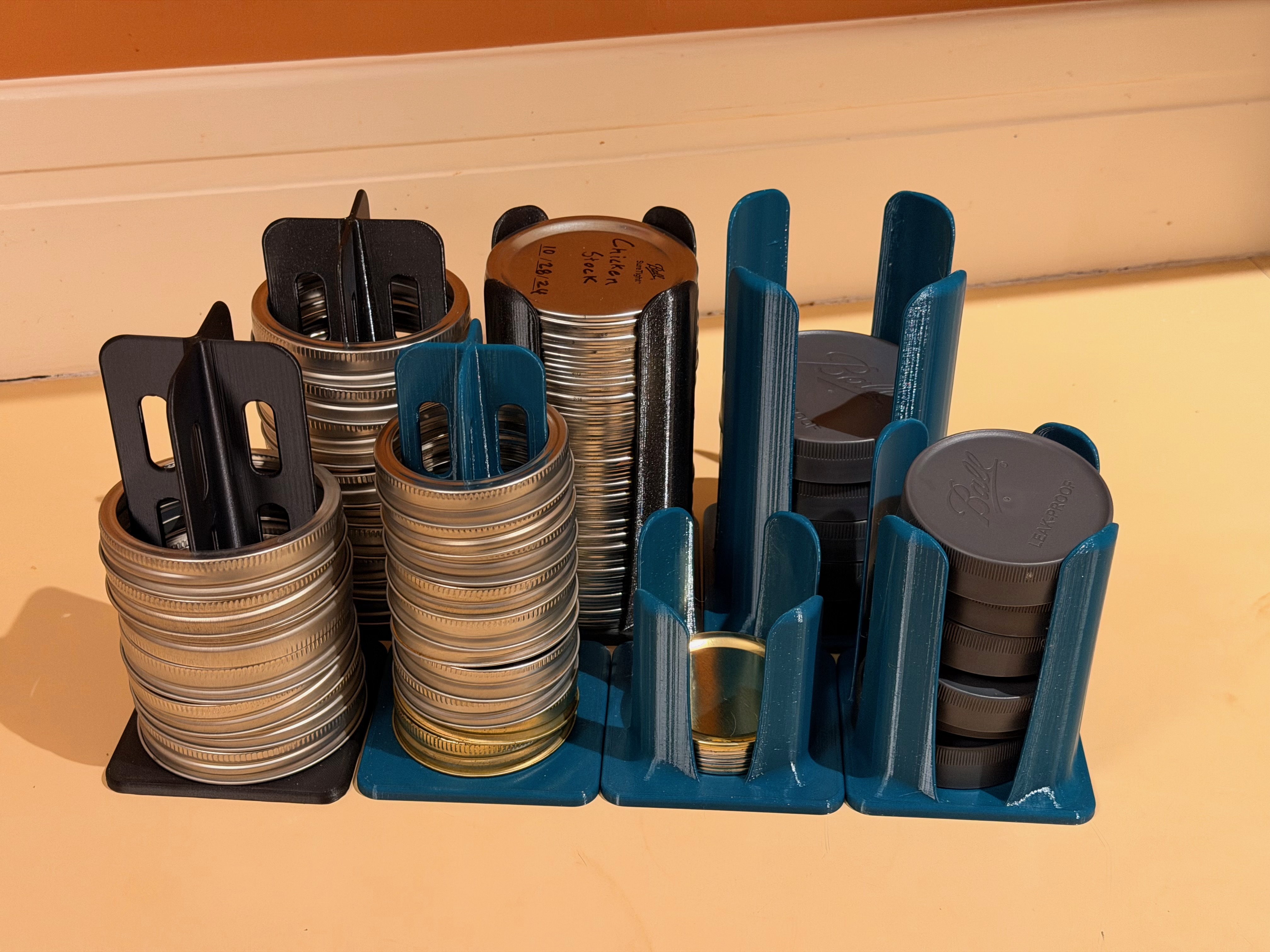 Mason Canning Jar Lid and Band Organizers