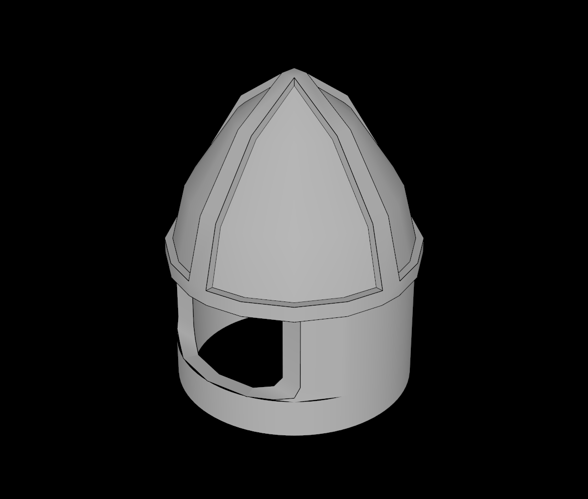 Lego Compatible (3896.dat) Minifig Helmet Castle with Chin-Guard