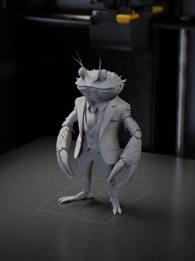 Crab Man Businessman Figurine Animal 3D Printable 3D model