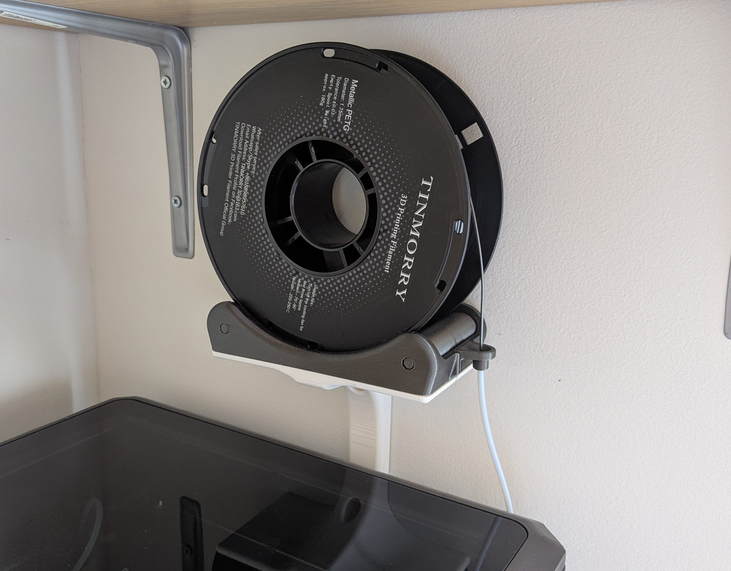 Filament Spool Roller for use with common bearings - Floor or Wall Mounted