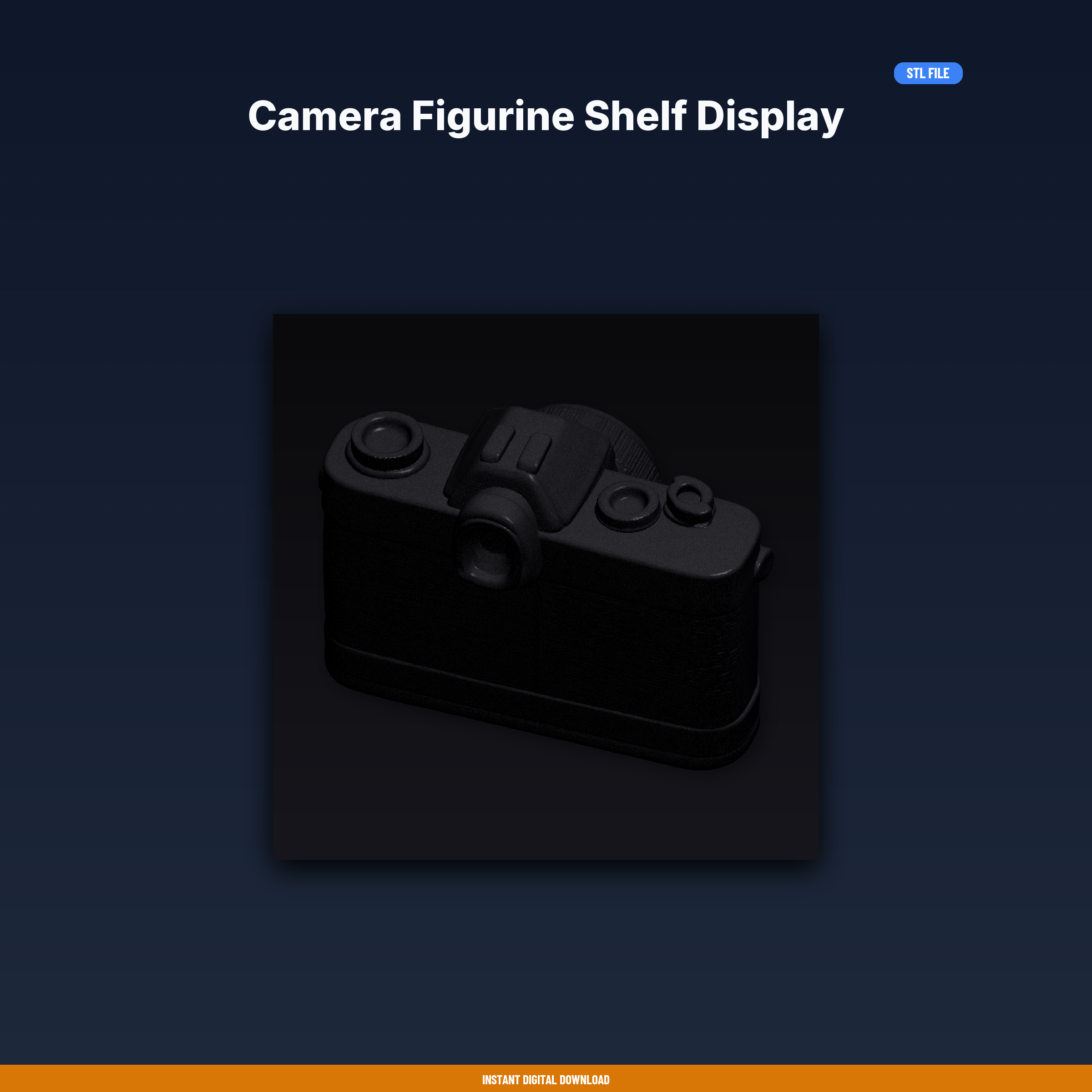 Camera Figurine Shelf Display - 3D Printable STL File