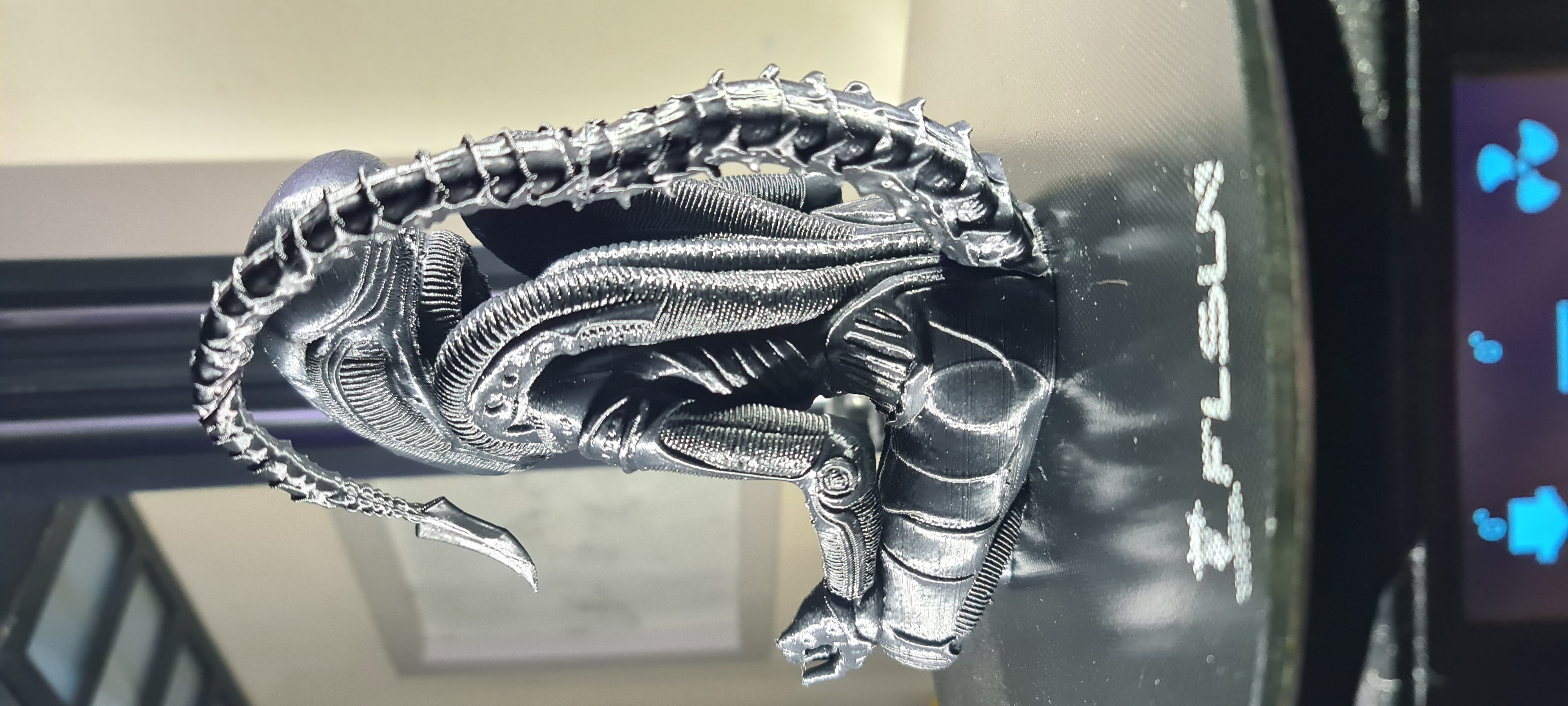 A tail for the Meditating Xenomorph Figurine by 29Flo.