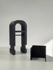 Headphone stand for standing desk