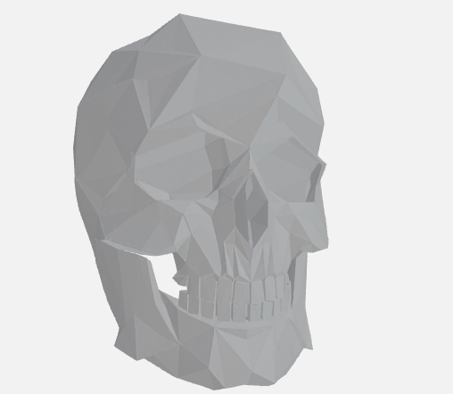 Low poly Totenkopf