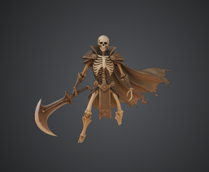 Skeleton Reaper Warrior – Undead Scythe Wielder