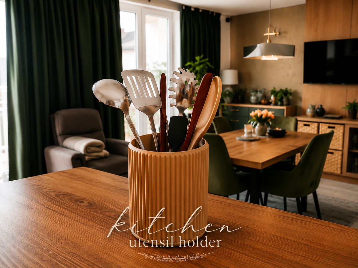 Japandi Utensil Holder- Round