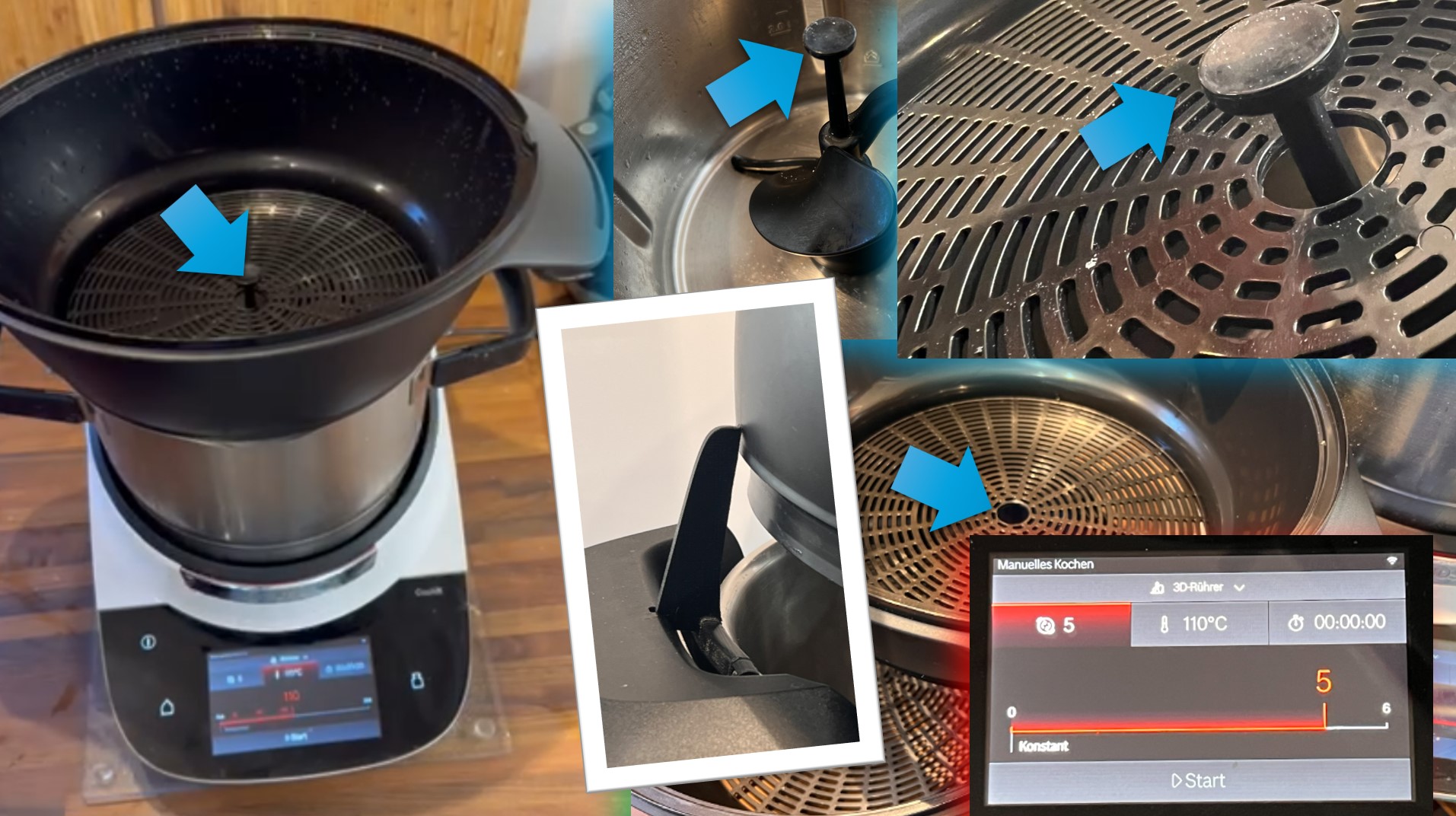 Cookit Dampfgaren mit 3D Rührer Einsatz