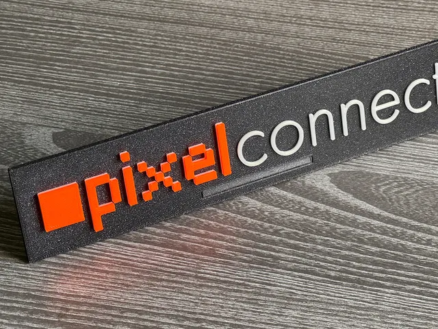 pixelconnect Logo mit Aufsteller - Wall Art Logo