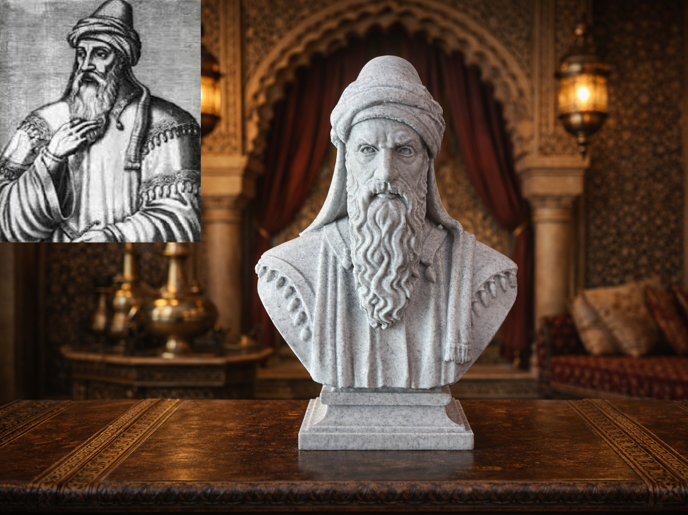 Saladin - Ṣalāḥ ad-Dīn Yūsuf ibn Ayyūb — Bust