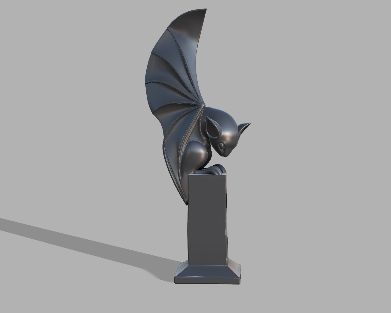 Dark Guardian Bat Statue