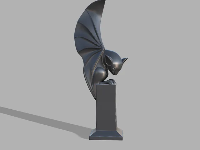 Dark Guardian Bat Statue