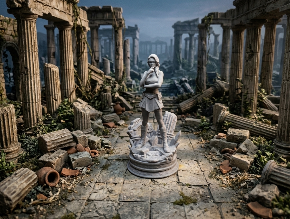 Relic Hunter – Stylized Fantasy Statuette