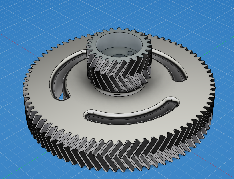 Engrane helicoidal doble / Double helical gear