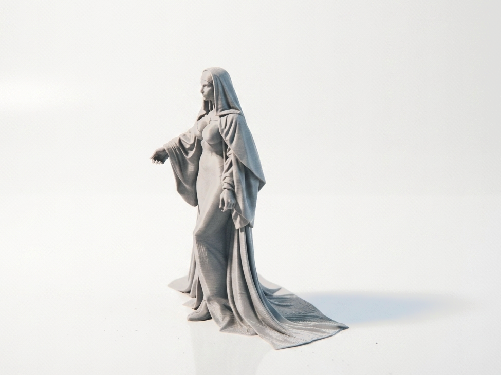 Mother Superior Hooded Figure Statue 3D Printable