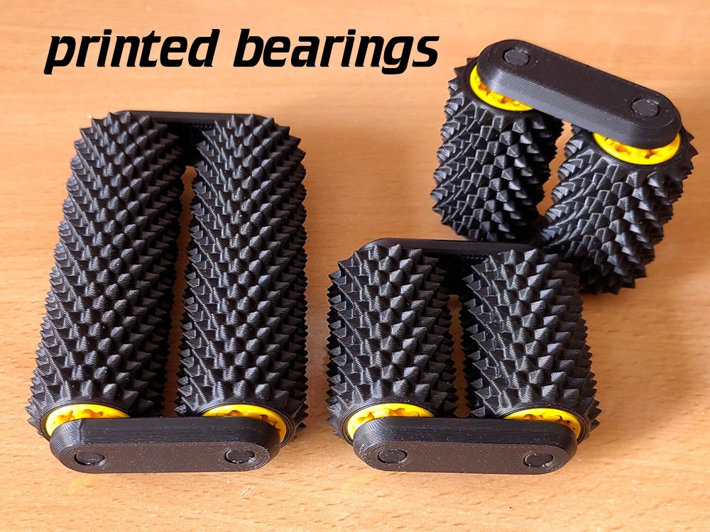 spiky hand roller with printed bearings