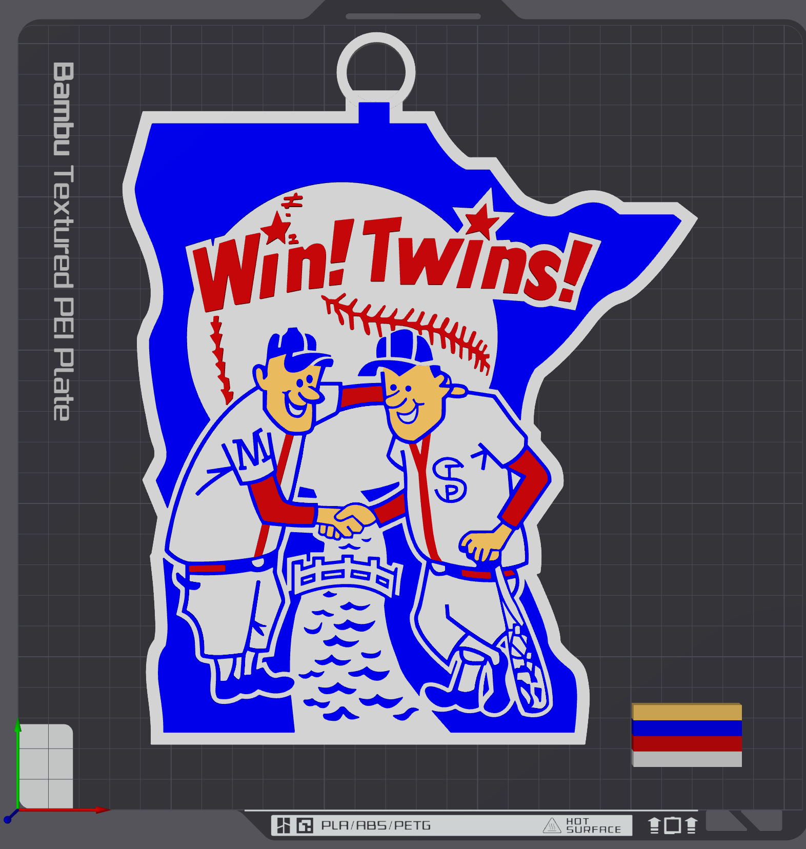 Minnesota Twins Retro Oversized Necklace Logo